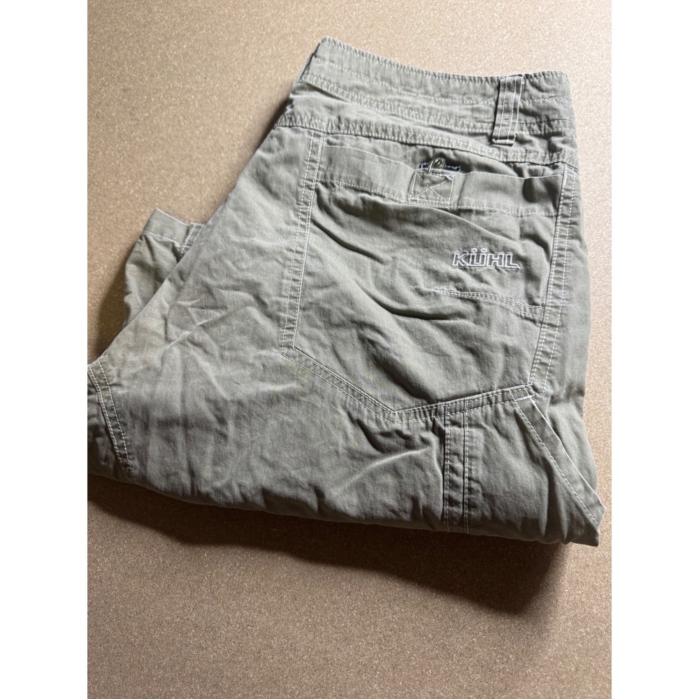 KUHL Mens Cargo Shorts Green Utility Hiking Outdoor 34 Waist